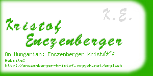 kristof enczenberger business card